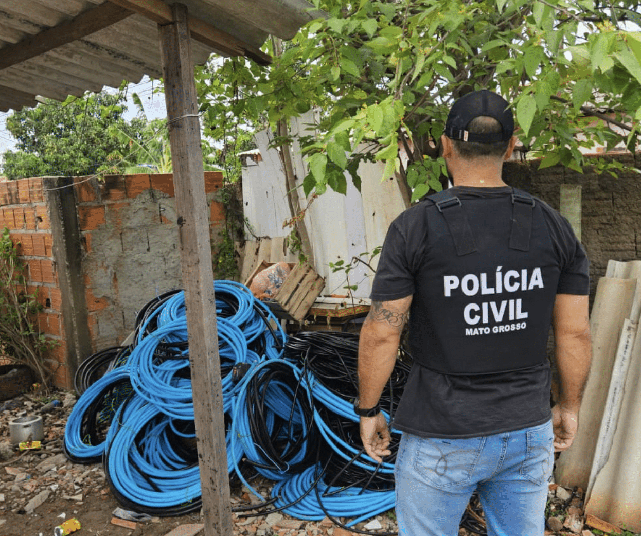 Quatro são presos após render funcionário e roubar 2 toneladas de fios de cobre em Mato Grosso